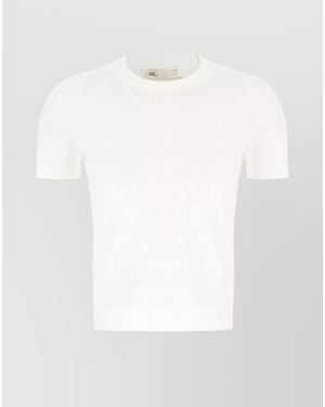 Tory Burch Viscose Blend Top With Breathable Design - White