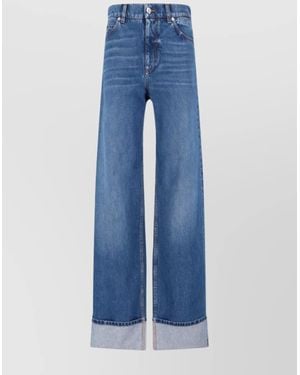 Dolce & Gabbana Wide-Leg Pants With Pockets And Cuffs - Blue