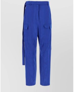 Ferragamo Cropped Cargo Trousers - Blue