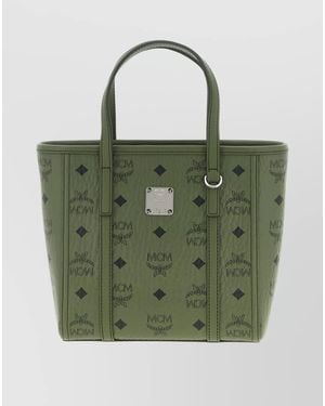 MCM Toni Mini Printed Canvas Tote Bag - Green