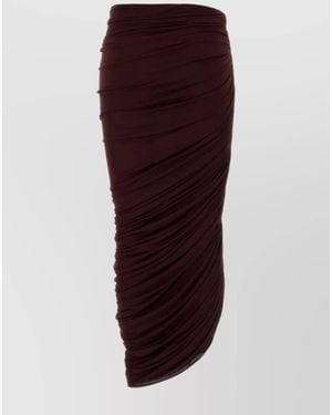 Magda Butrym Stretch Viscose Blend Skirt - Red