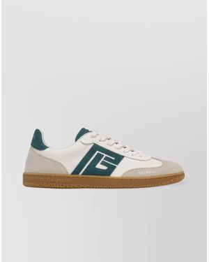 Balmain Leather Low-Top Trainers - Multicolour