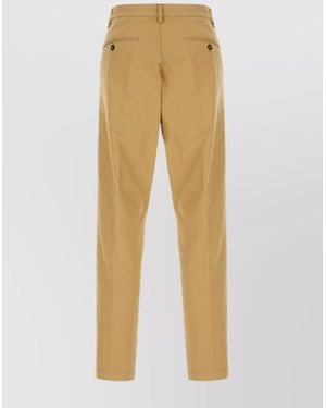DSquared² Cotton Straight-Leg Pants - Natural