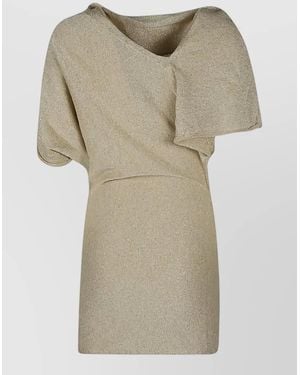 Circus Hotel Asymmetric Mini Dress - Natural