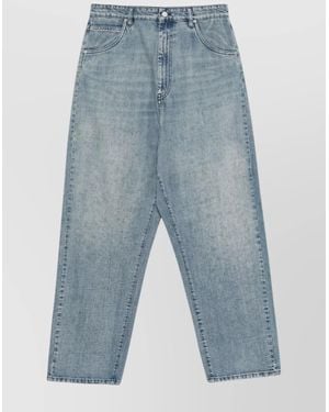 NAMACHEKO Wide Hand Pilled Denim Pants - Blue
