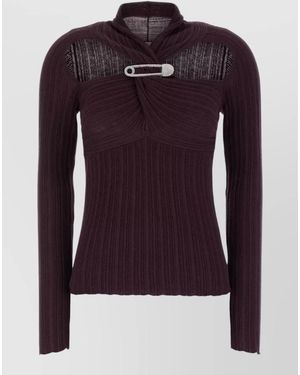 GIUSEPPE DI MORABITO Wool Blend Top - Blue