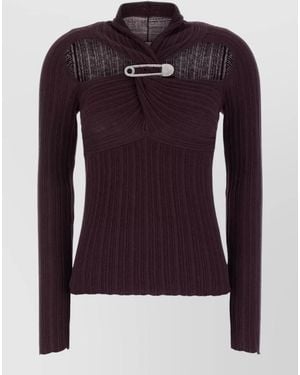 GIUSEPPE DI MORABITO Wool Blend Top - Blue