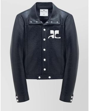 Courreges Faux-Leather Jacket - Blue