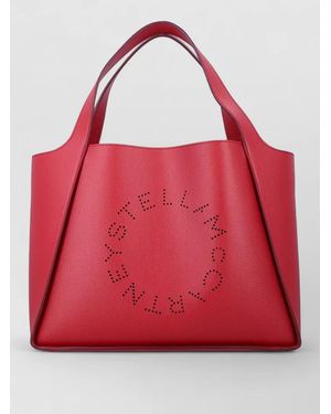Stella McCartney Vegan Leather Logo Tote Bag Italy - Red