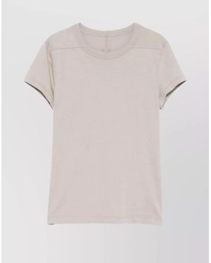 Rick Owens Cropped Level T-Shirt Short Sleeves - Natural