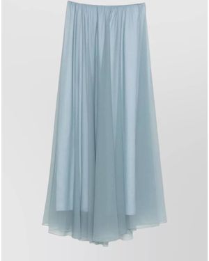 Forte Forte Long Chiffon Skirt Elastic Waist Layers - Blue