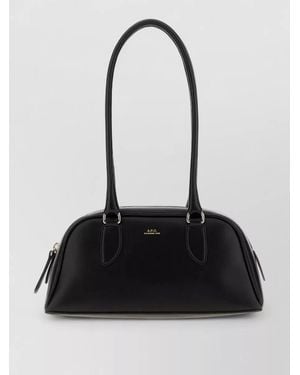 A.P.C. Small Smooth Leather Shoulder Bag - Black