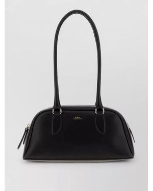 A.P.C. Small Leather Shoulder Bag - Black