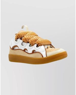 Lanvin Leather Low-Top Trainers - Metallic
