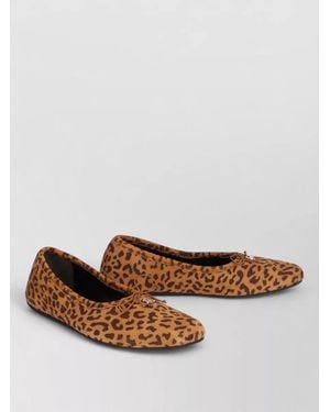 Vivienne Westwood Leather Leopard Ballerina Flats - Brown