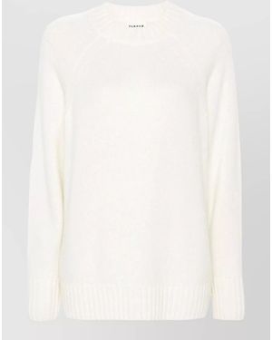 P.A.R.O.S.H. Knit Top Crew Neck Raglan Sleeves - White