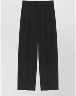 Givenchy Grain De Poudre Double Pleat Tailored Trousers - Black
