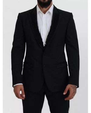 Dolce & Gabbana Martini Slim Fit Single Breasted Jacket - Blue