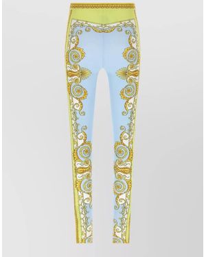 Versace Printed Leggings - Blue