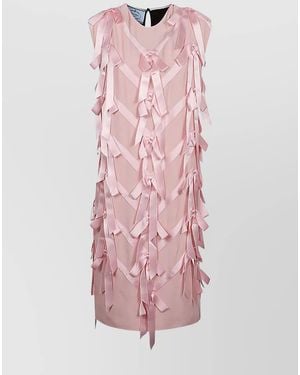 Prada Sleeveless Knee-Length Dress - Pink