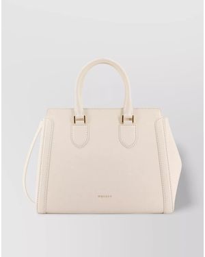 McQueen Leather Shoulder Bag - Natural