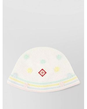 CASABLANCA Cotton Crochet Bucket Hat - White