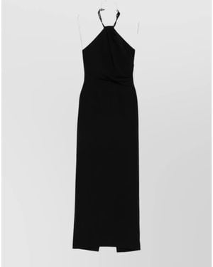Solace London Riva Halterneck Backless Maxi Dress - Black