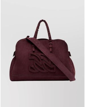 Casadei Suede Shoulder Bag - Red