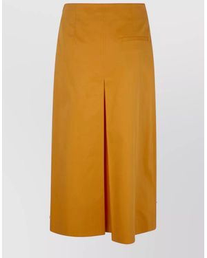 DR. HOPE Cotton Pleated Skirt - Yellow