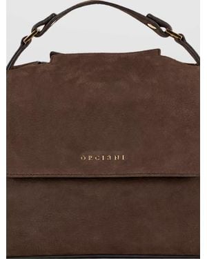Orciani Leather Shoulder Bag - Brown