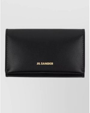 Jil Sander Leather Keychain Clutch Bag - Black
