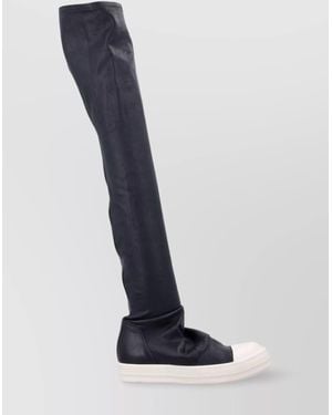 Rick Owens Knee High Sneakers Contrast Sole - Blue