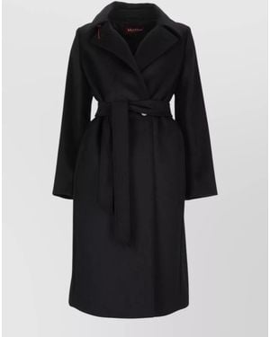 Max Mara Wool Wrap Coat - Black