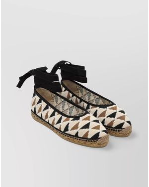 Castañer Crochet Espadrilles - Black