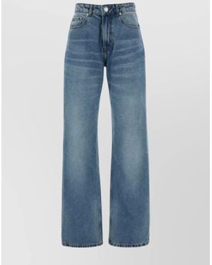 Ami Paris Denim Wide-Leg Jeans - Blue