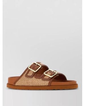 Birkenstock Raffia Sandals - Brown