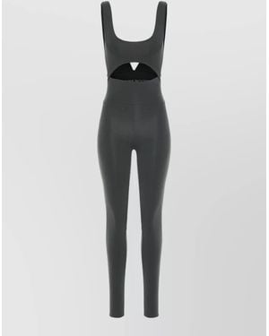Live The Process Technical Fabric Jumpsuit Cut Out Design - Multicolour