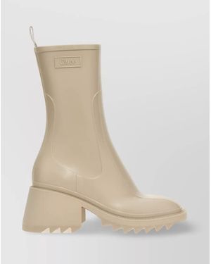 Chloé Rubber Ankle Boots - Natural