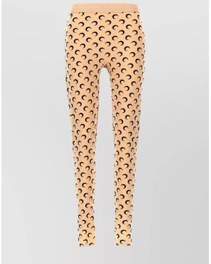 Marine Serre Printed High-Rise Stirrup Leggings - Metallic