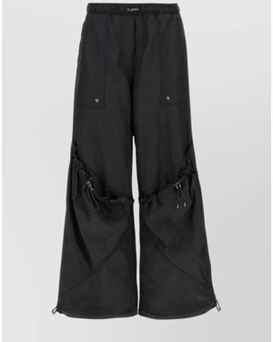 The Attico Oversized Wide-Leg Trousers - Black