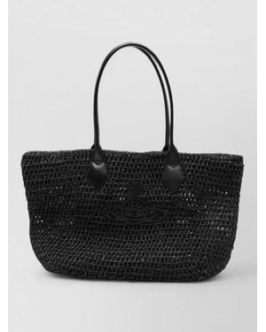 Vivienne Westwood Beach Shopper Bag Dual Handles - Black