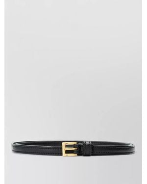 Prada Signature Buckle Leather Belt Adjustable Fit - White
