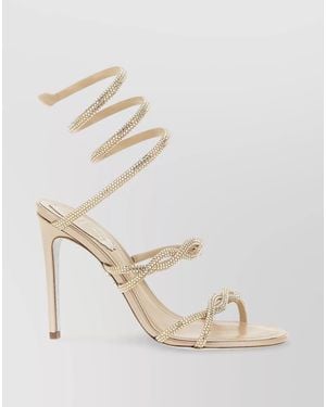 Rene Caovilla Satin Braid Cleo Sandals - Natural