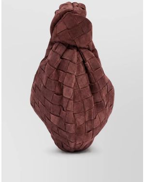 Bottega Veneta Jodie Mini Leather Clutch Bag - Red