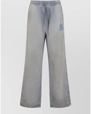 Amiri Cotton Relaxed Baggy Jeans - Grey