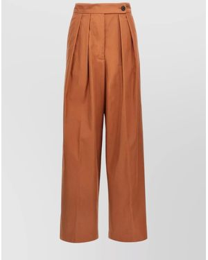 Dries Van Noten Cotton Wide-Leg Pants - Orange