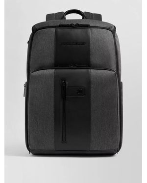 Piquadro Urban Backpack Adjustable Straps Pockets Handle - Black