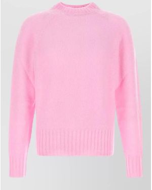 Tom Ford Cashmere Jumper Soft Texture Ribbed Hem Cuffs - Pink