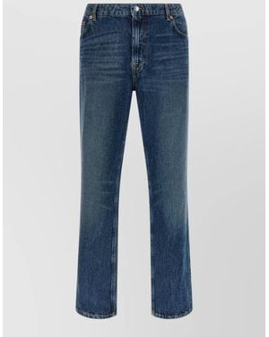Department 5 Denim Stone-Washed Regular-Fit Straight-Leg Jeans - Blue