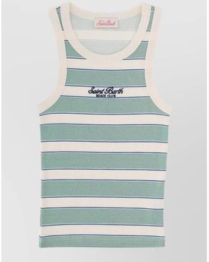 MC2 Saint Barth Cotton Tank Top - Blue